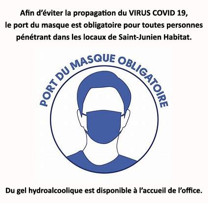 Du gel hydroalcoolique est disponible à l’accueil de l’office.